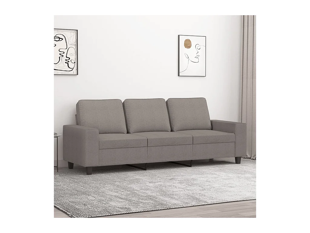 Canapé à 3 places Taupe 180 cm Tissu