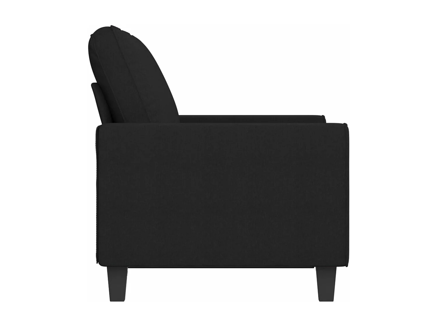2-Sitzer-Sofa Schwarz 120 cm Stoff