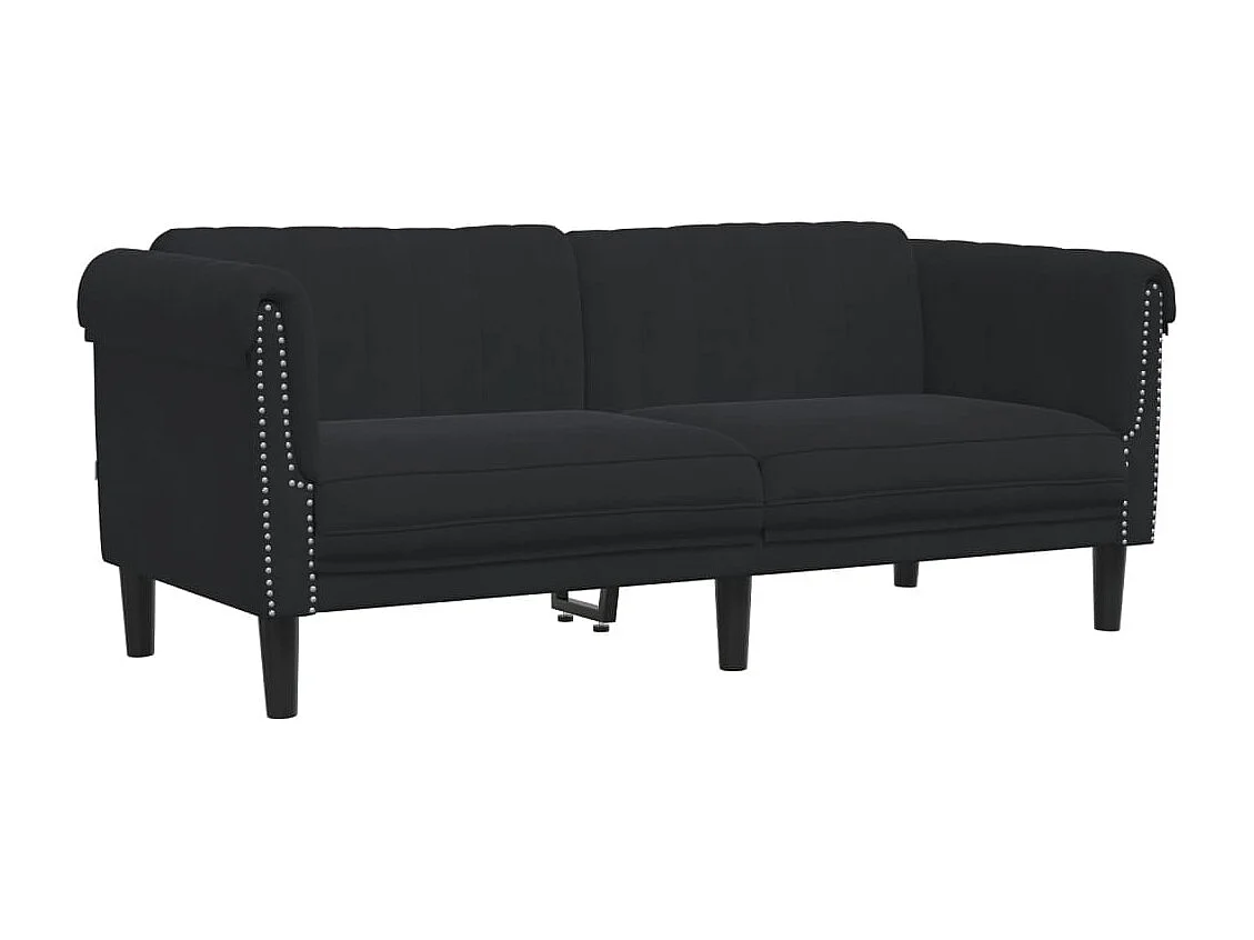 Set di Divani 2 pz Nero in Velluto