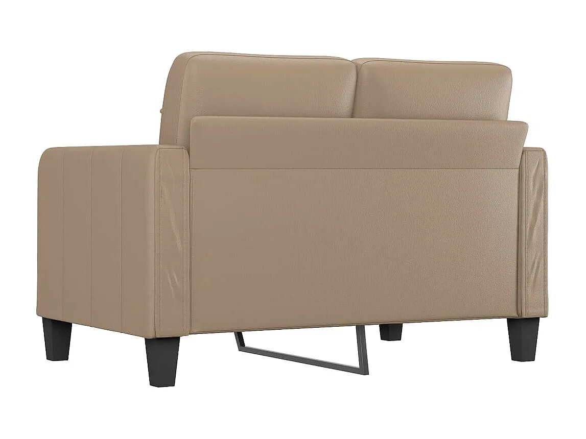 Divano a 2 Posti Cappuccino 140 cm in Similpelle