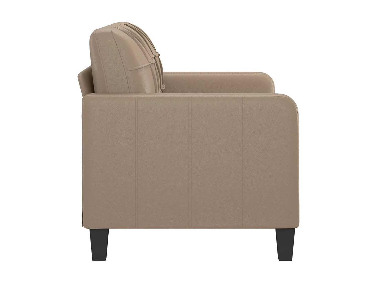 2-Sitzer-Sofa Cappuccino-Braun 120 cm Kunstleder
