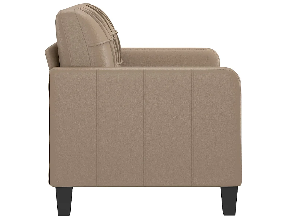 Tweezitsbank 120 cm kunstleer cappuccinokleurig