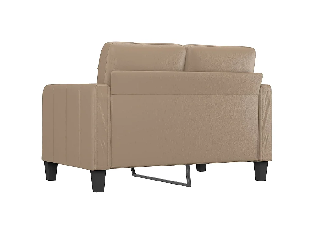 Tweezitsbank 120 cm kunstleer cappuccinokleurig