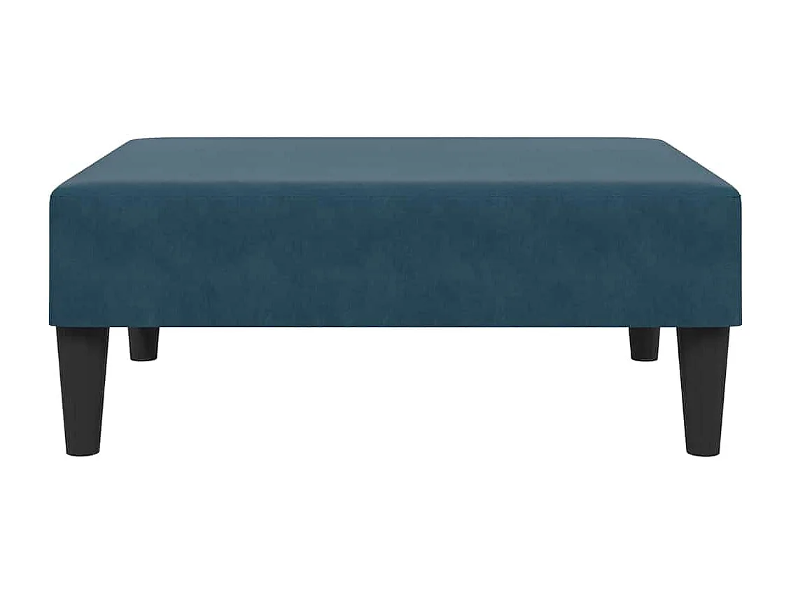 Canapé-lit à 2 places avec repose-pied bleu velours