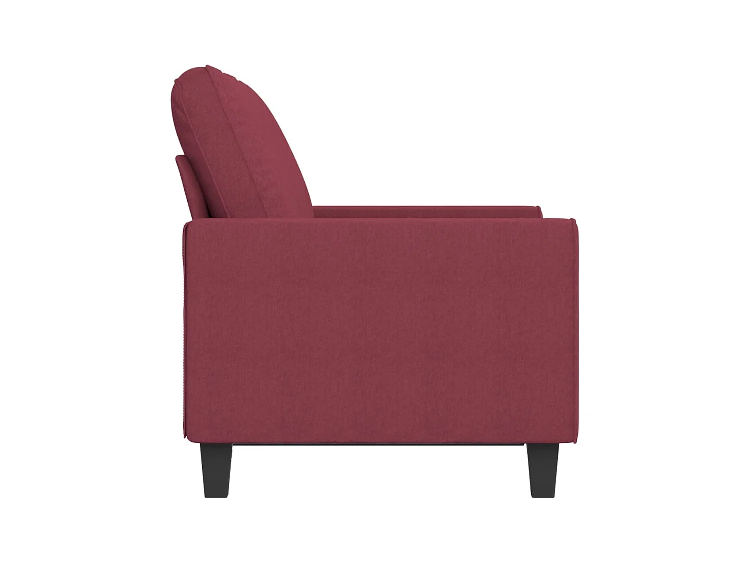 Canapé à 2 places Rouge bordeaux 120 cm Tissu