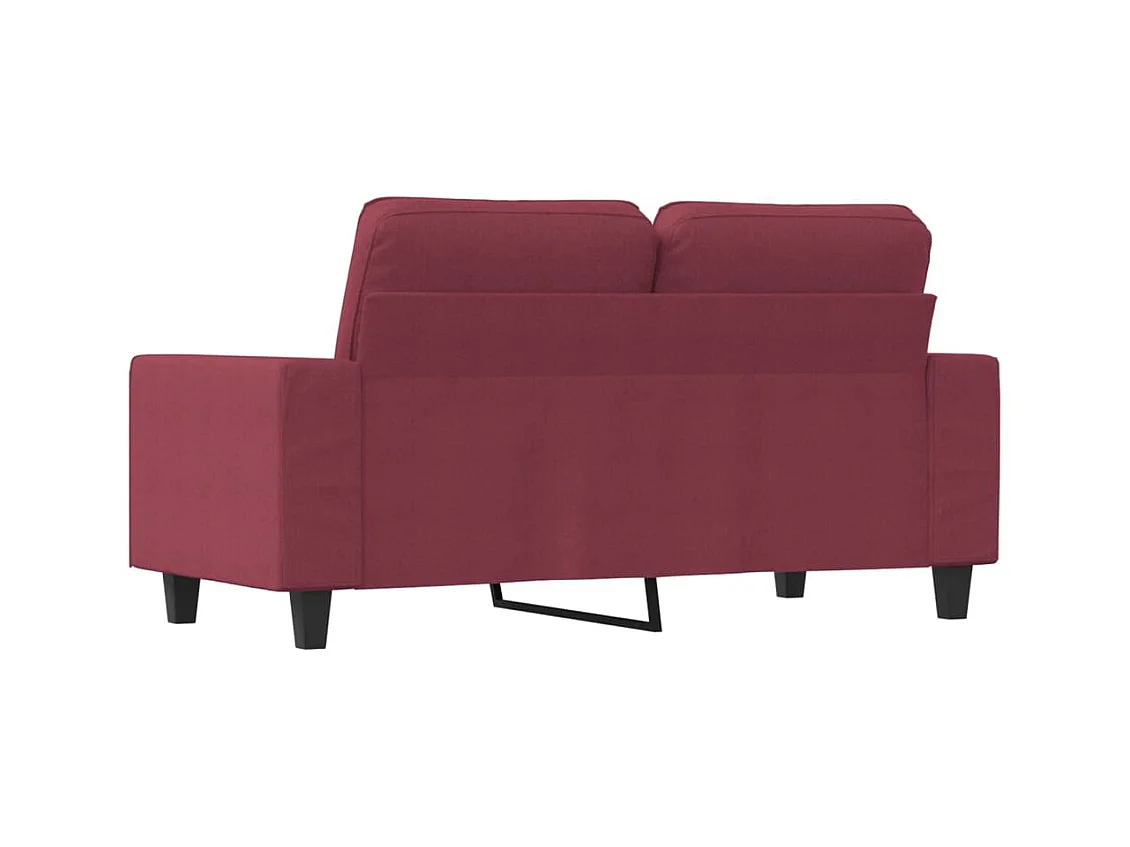 Canapé à 2 places Rouge bordeaux 120 cm Tissu