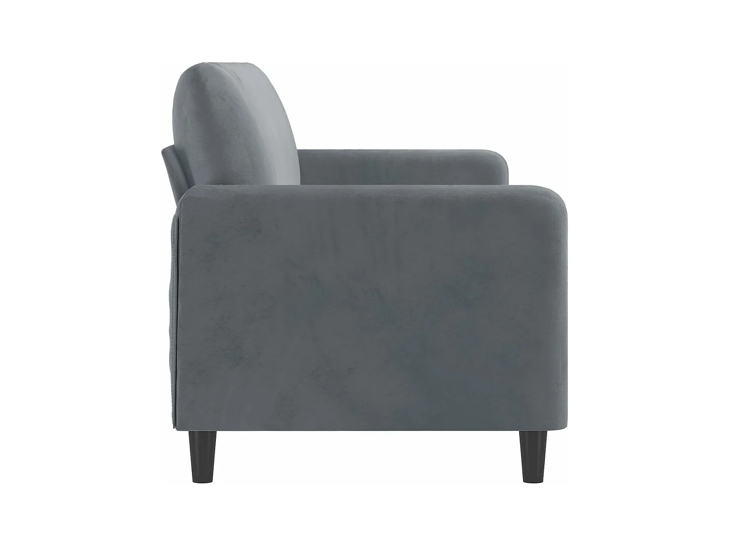 Sofá de 3 plazas terciopelo gris oscuro 180 cm