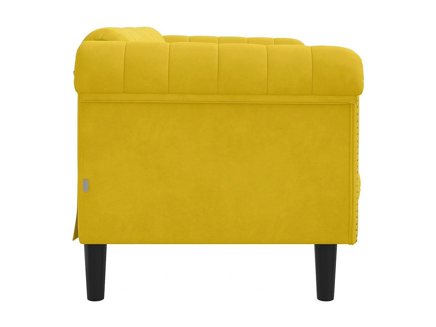 Canapé à 2 places jaune velours