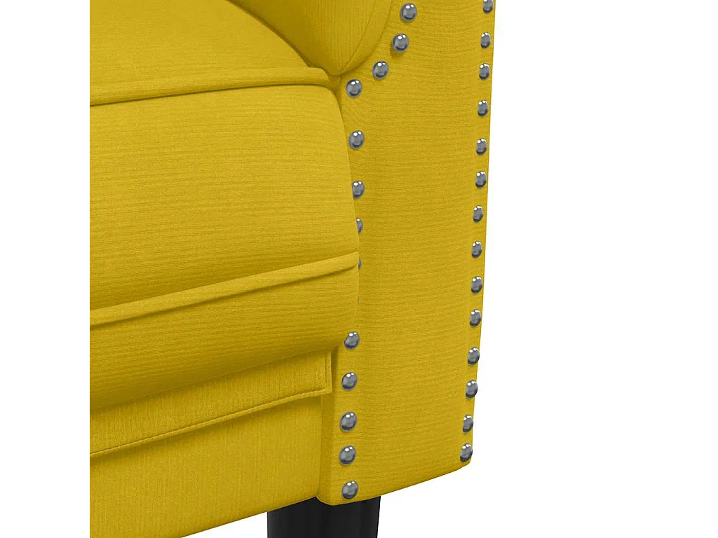 Canapé à 2 places jaune velours