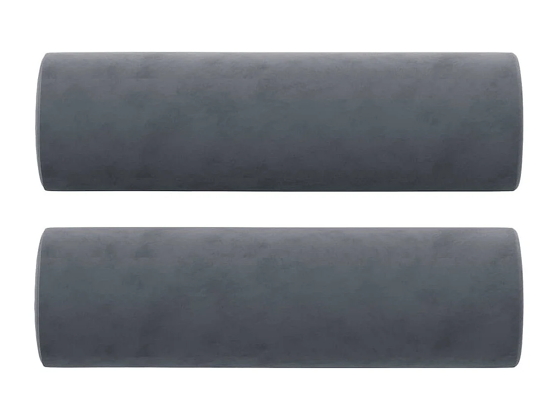 Tweezitsbank met sierkussens 120 cm fluweel donkergrijs