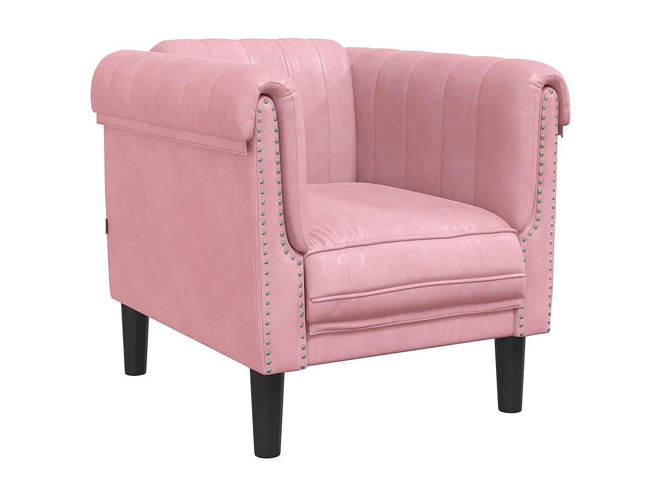 Fauteuil rose velours