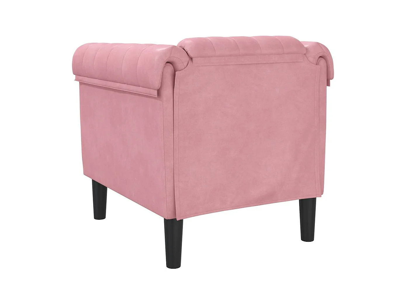 Fauteuil rose velours