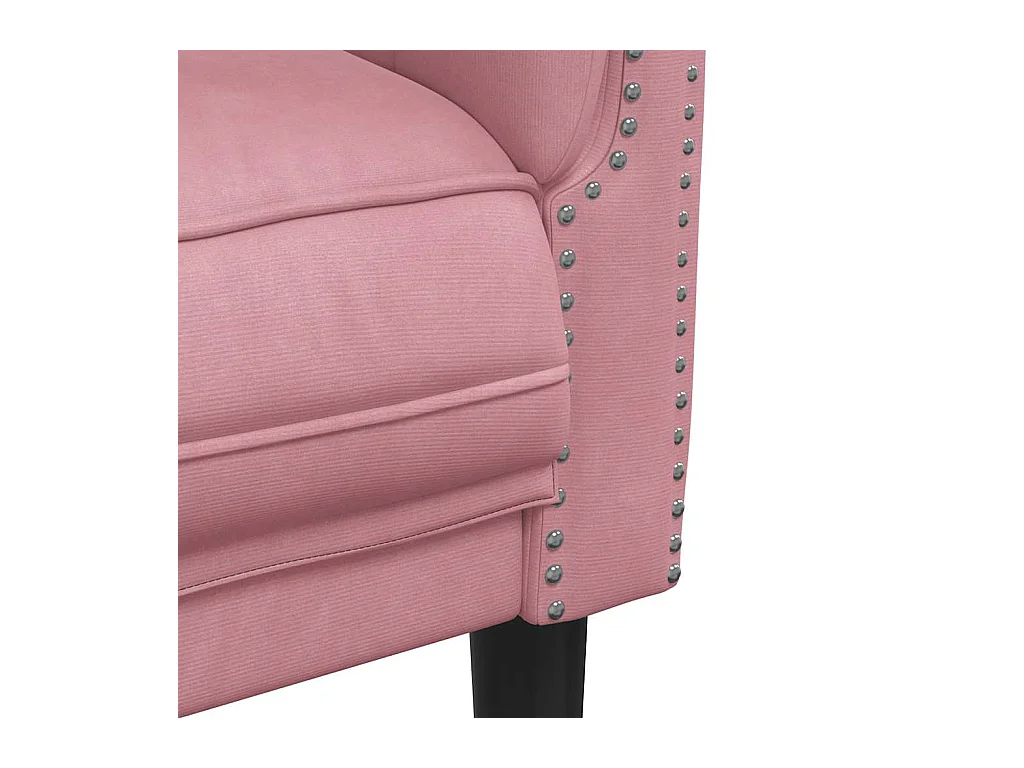 Fauteuil rose velours