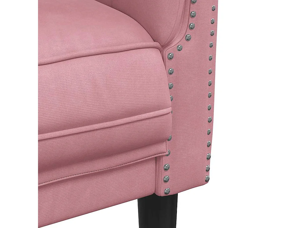 Fauteuil rose velours