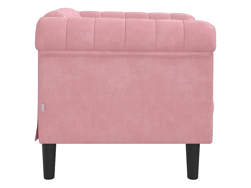 Fauteuil fluweel roze