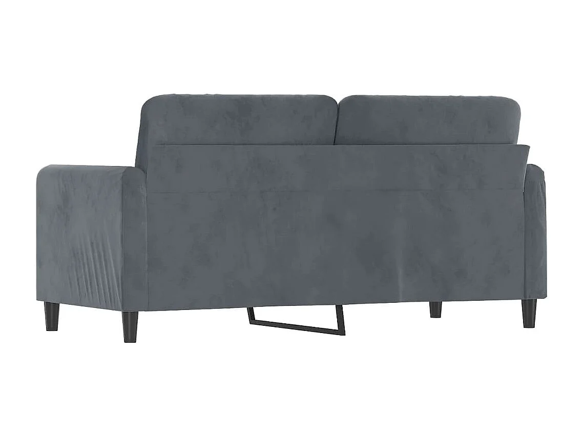 2-Sitzer-Sofa Dunkelgrau 140 cm Samt