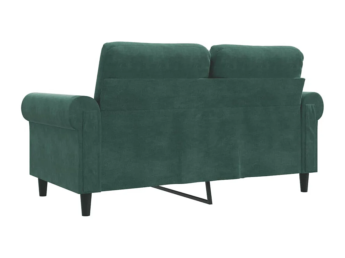2-Sitzer-Sofa Dunkelgrün 120 cm Samt
