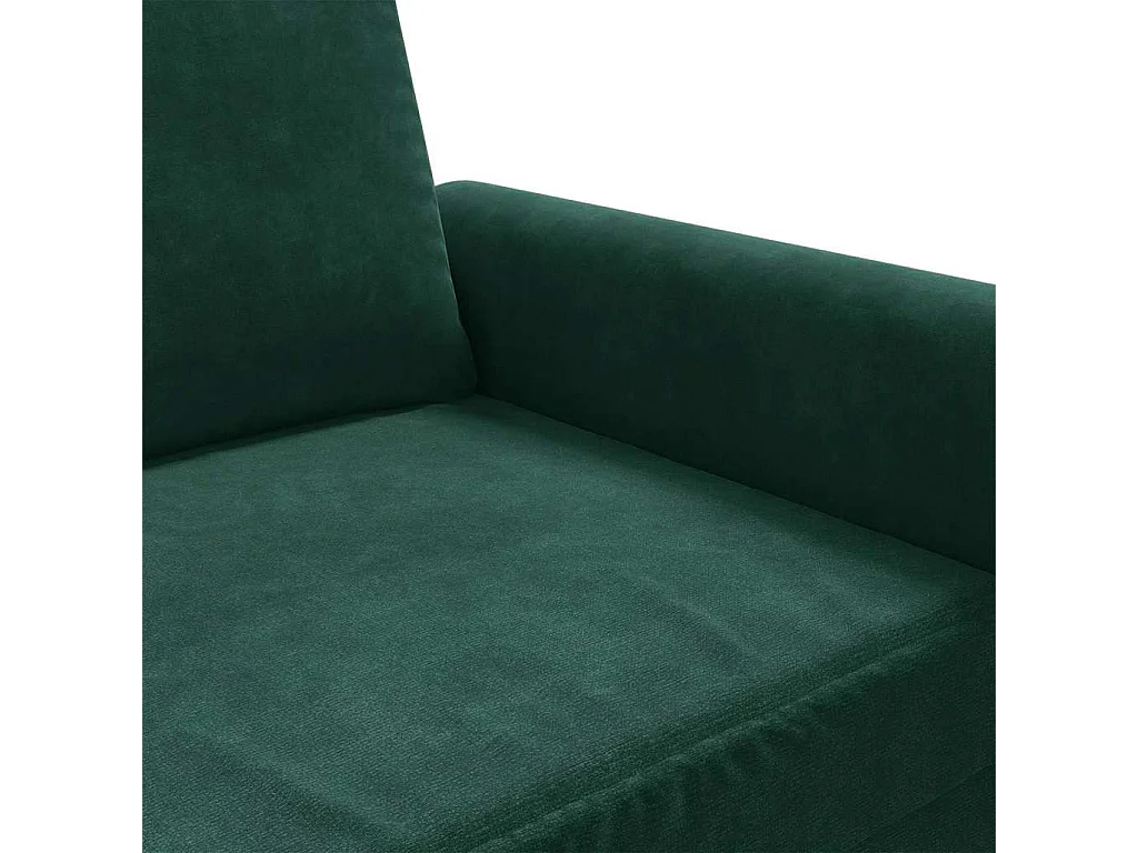 Canapé à 2 places Vert foncé 120 cm Velours