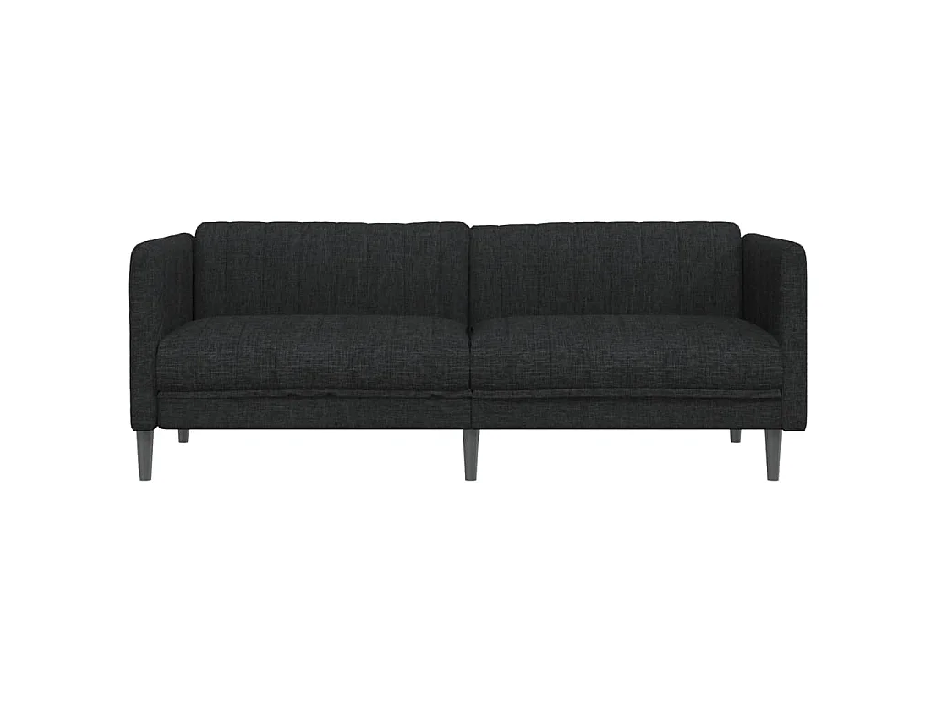 Sofa 3-Sitzer Schwarz Stoff