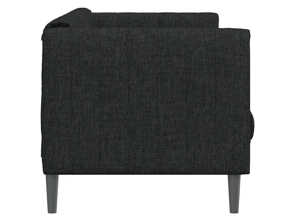 Sofa 3-Sitzer Schwarz Stoff