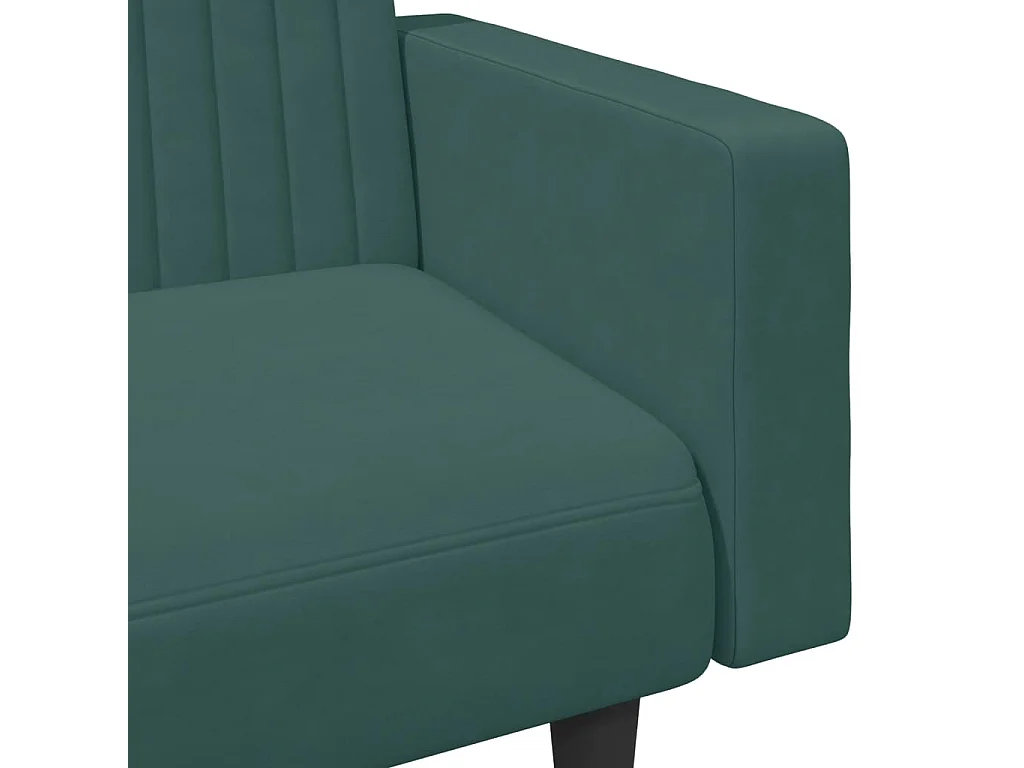 Set di Divani 2 pz Verde Scuro in Velluto