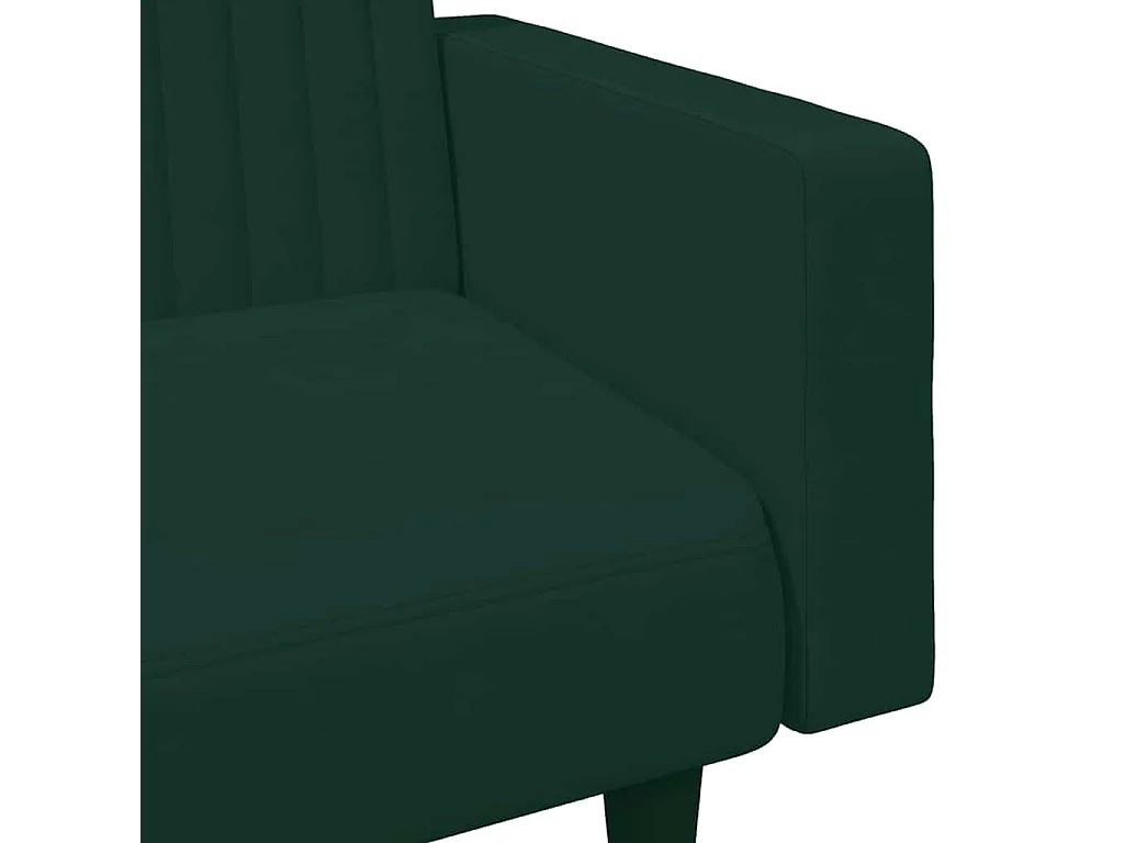 Ensemble de canapés 2 pcs vert foncé velours