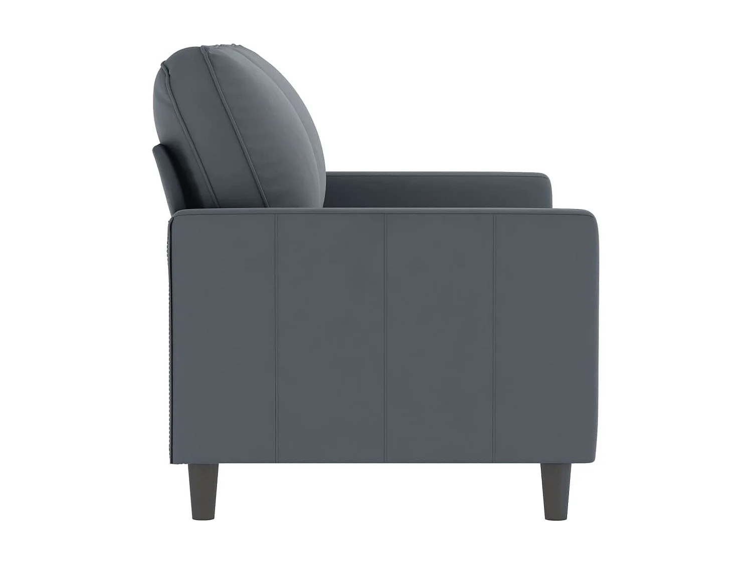 2-Sitzer-Sofa Dunkelgrau 120 cm Samt