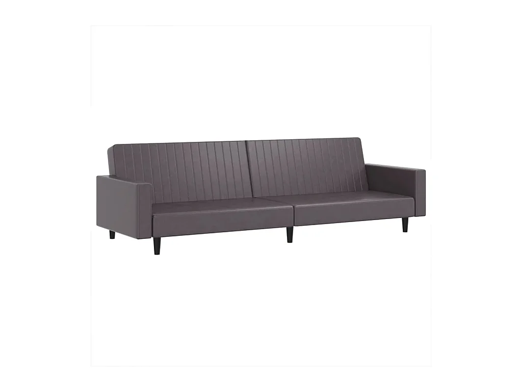 Ensemble de canapés 2 pcs gris similicuir