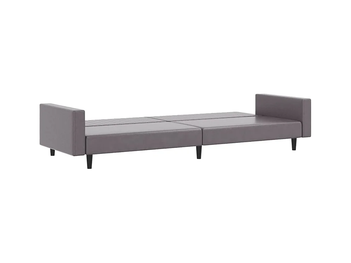 Ensemble de canapés 2 pcs gris similicuir