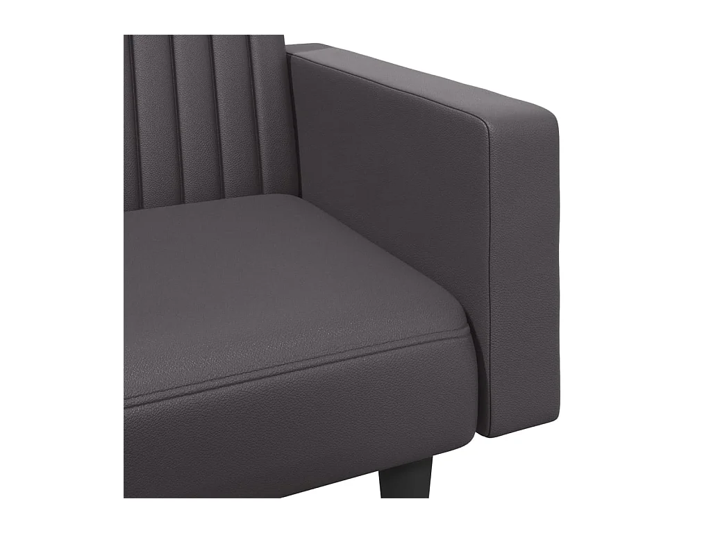 Ensemble de canapés 2 pcs gris similicuir