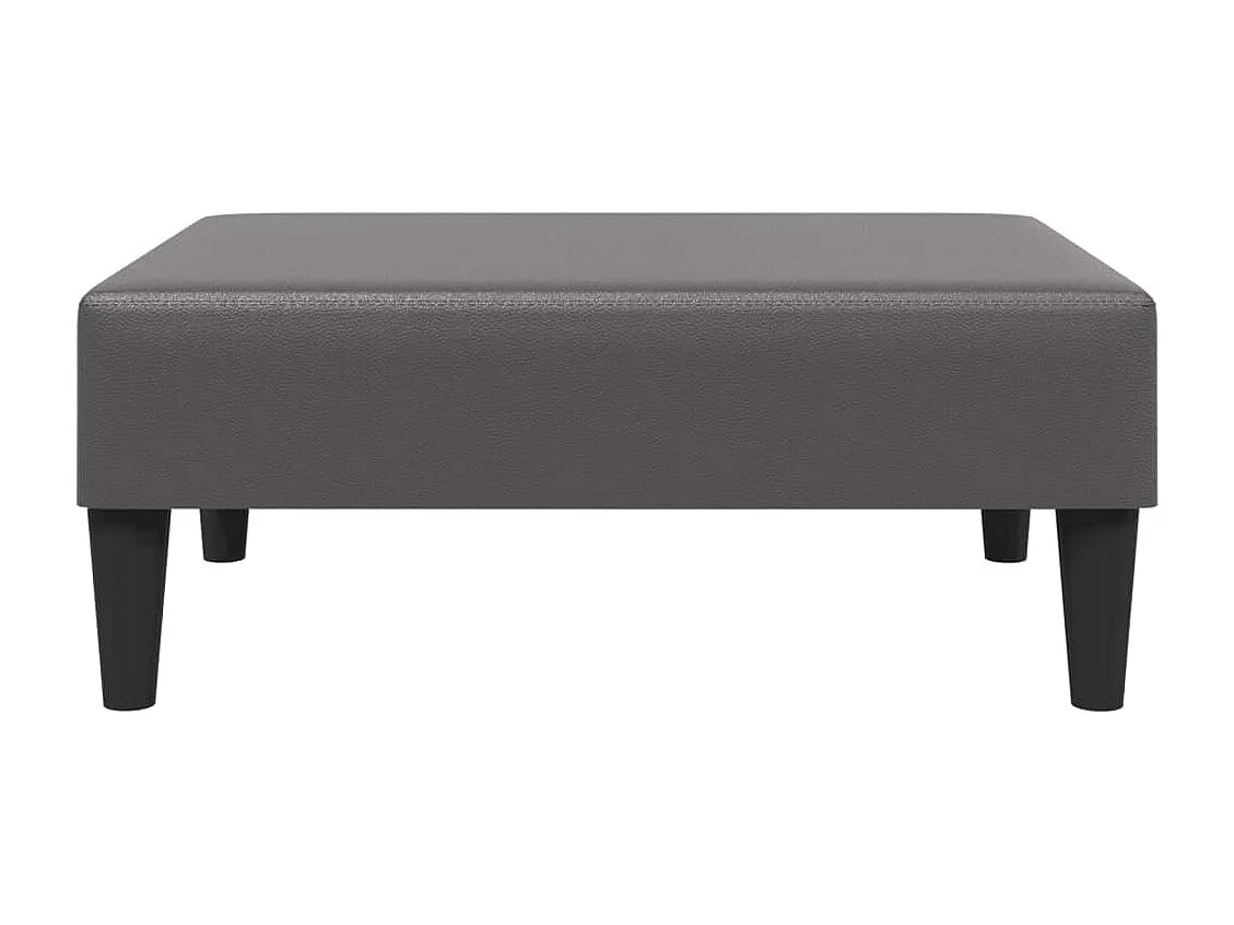 2-delige Loungeset kunstleer grijs