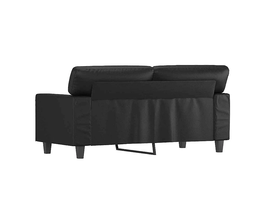 Tweezitsbank 120 cm kunstleer zwart