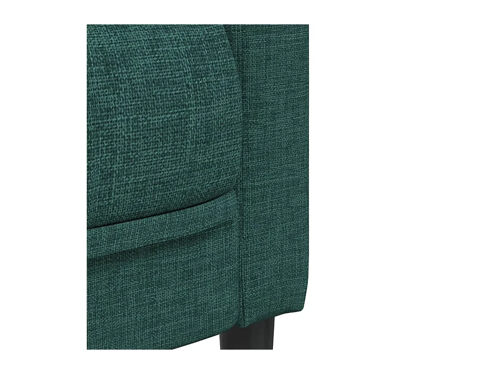 Sofa 3-Sitzer Dunkelgrün Stoff