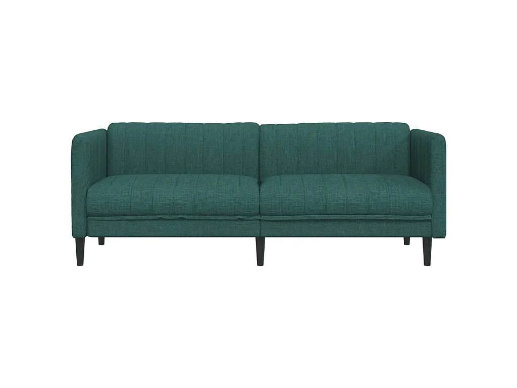 Divano a 3 Posti Verde Scuro in Tessuto