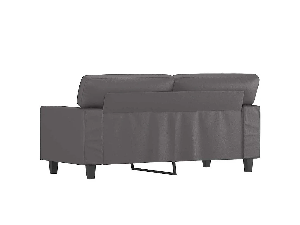 Canapé à 2 places Gris 120 cm Simili