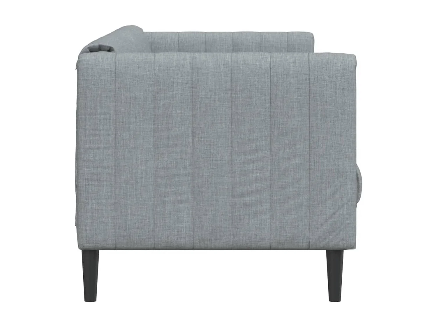 Sofa 3-Sitzer Hellgrau Stoff