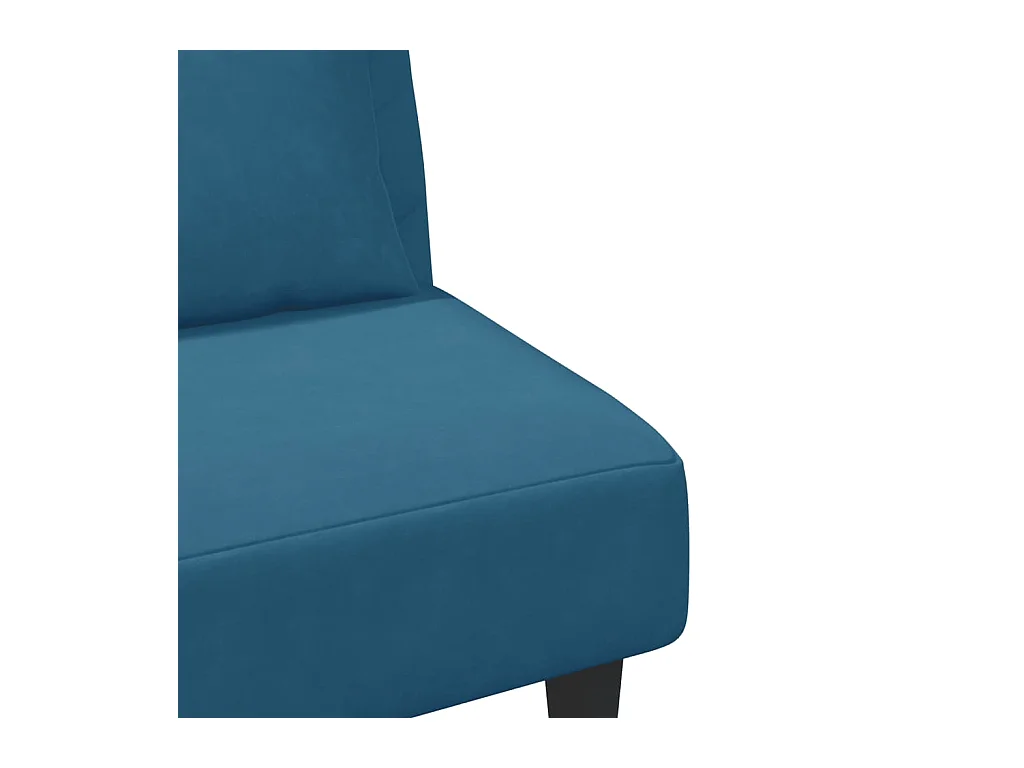 Ensemble de canapés 2 pcs avec coussins bleu velours