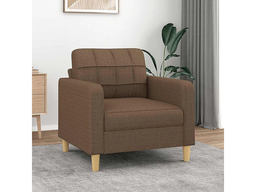 Fauteuil 60 cm stof bruin