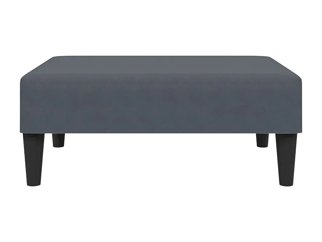 Schlafsofa 2-Sitzer mit Fußhocker Dunkelgrau Samt