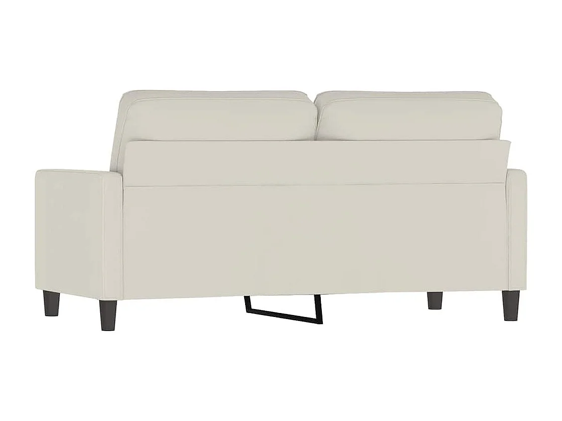 Canapé à 2 places Crème 140 cm Velours