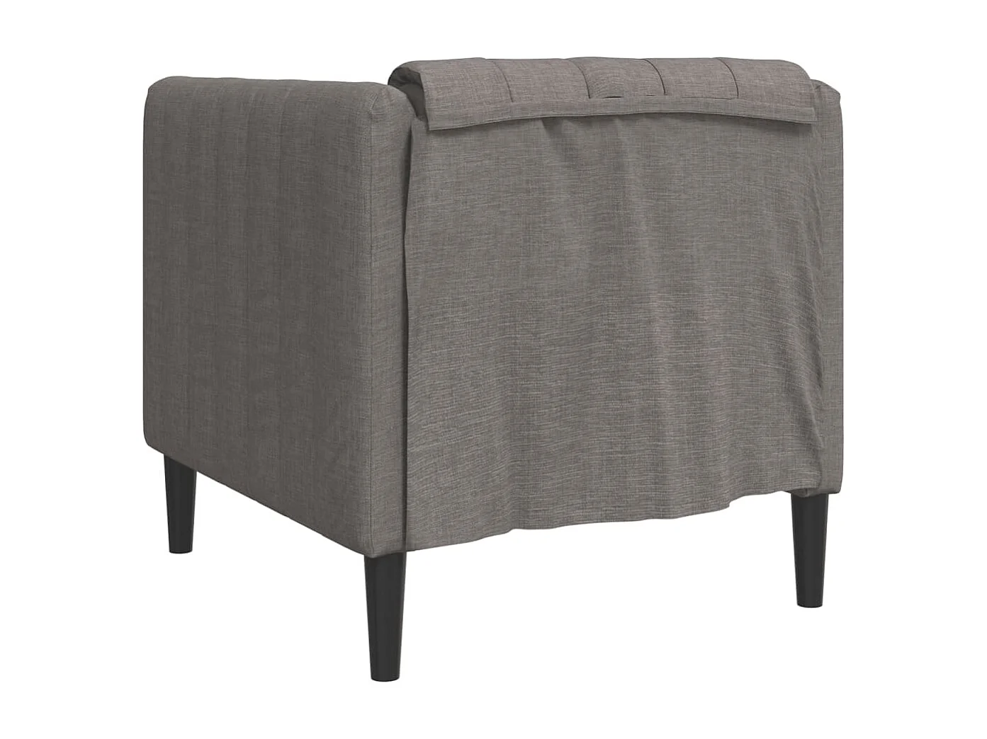 Sillón de tela gris taupe