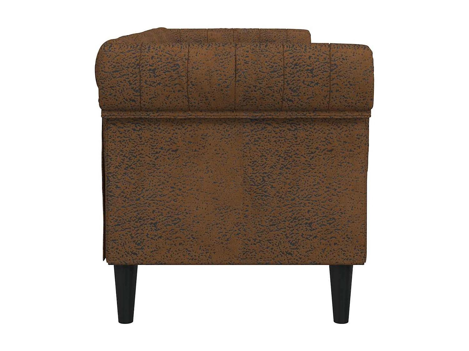 Canapé Chesterfield 3 places marron tissu