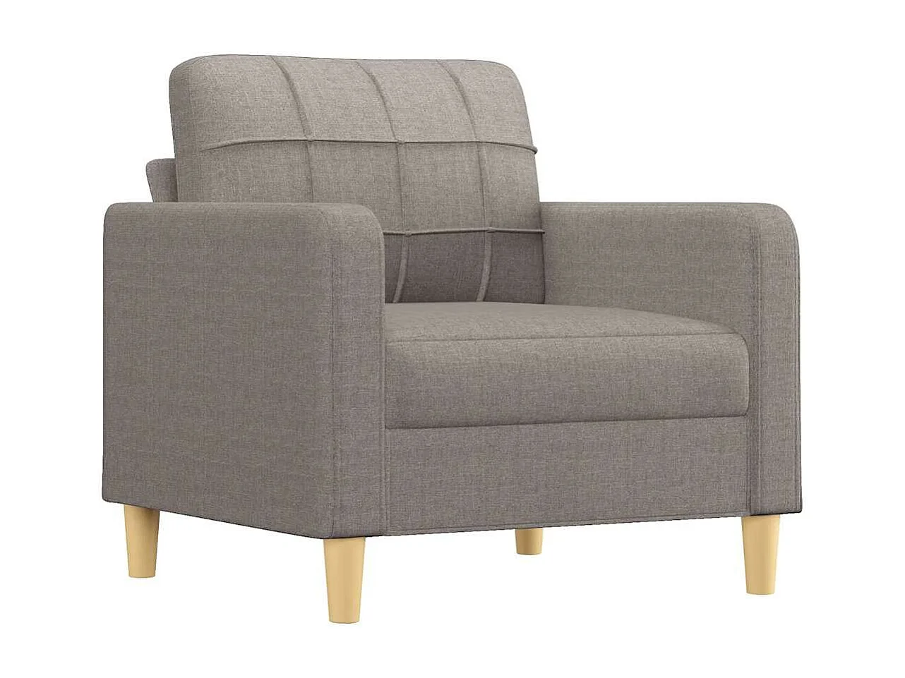 Fauteuil Taupe 60 cm Tissu