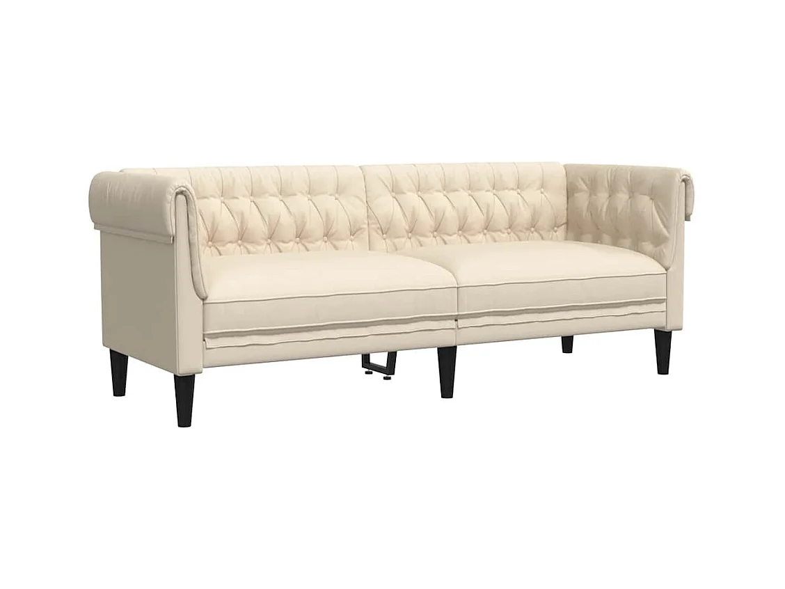 3-Sitzer-Sofa Chesterfield Leinen