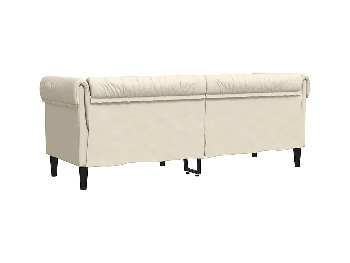 3-Sitzer-Sofa Chesterfield Leinen