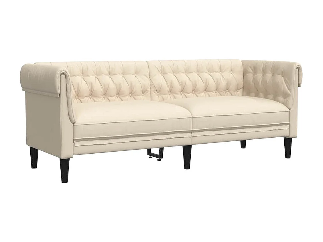 Canapé Chesterfield 3 places lin