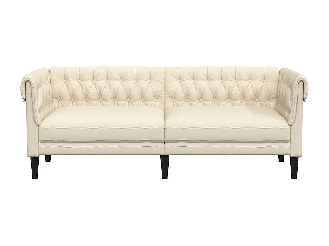 Canapé Chesterfield 3 places lin