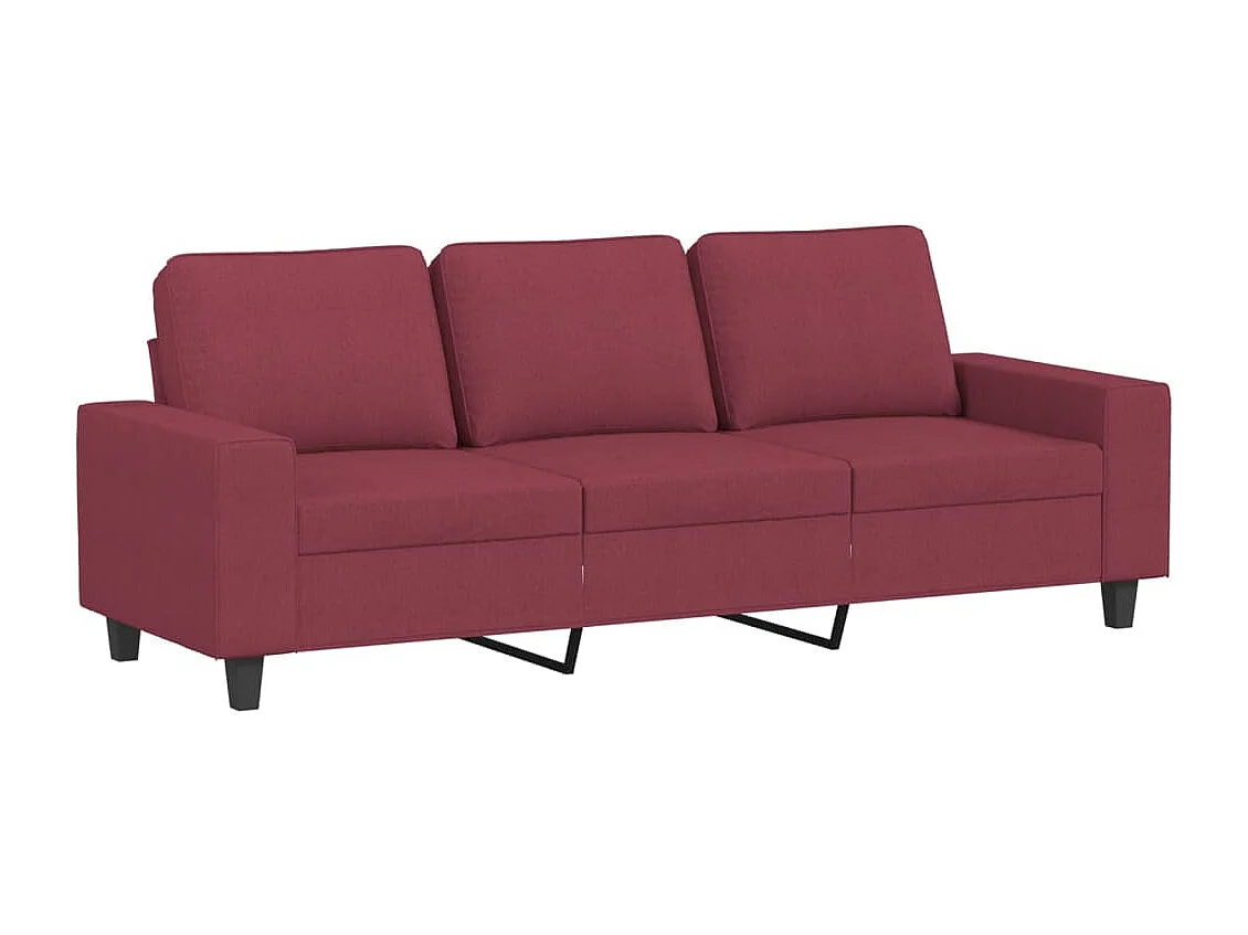 Ensemble de canapés 2 pcs rouge bordeaux tissu