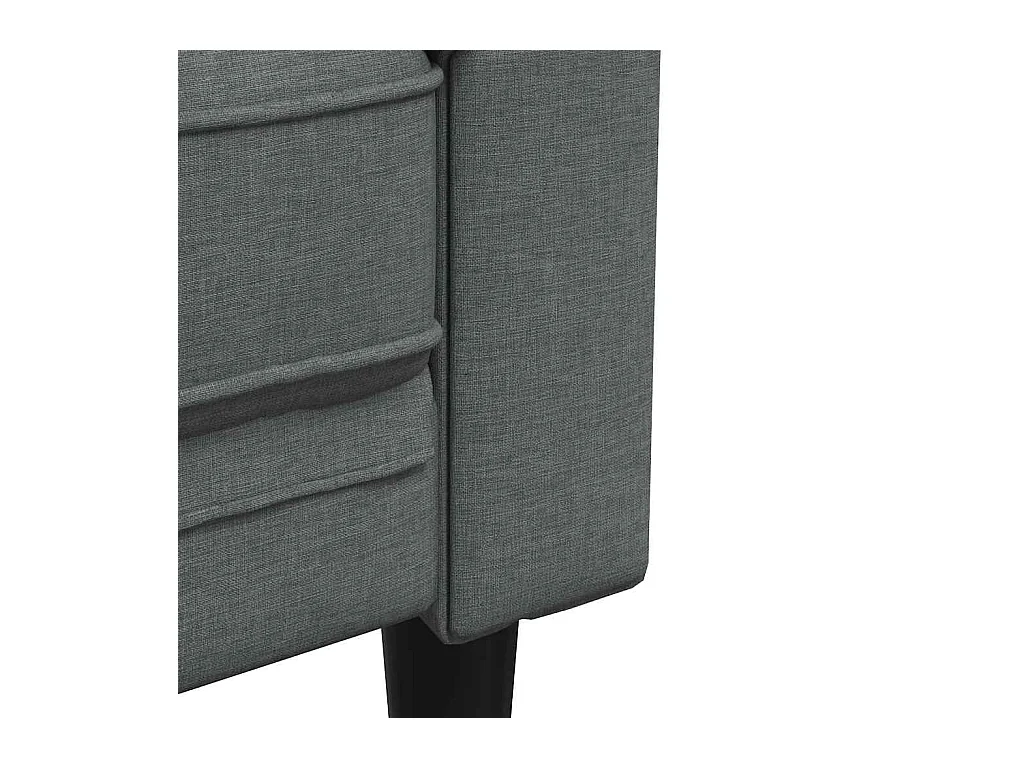 Sillón Chesterfield de tela gris oscuro