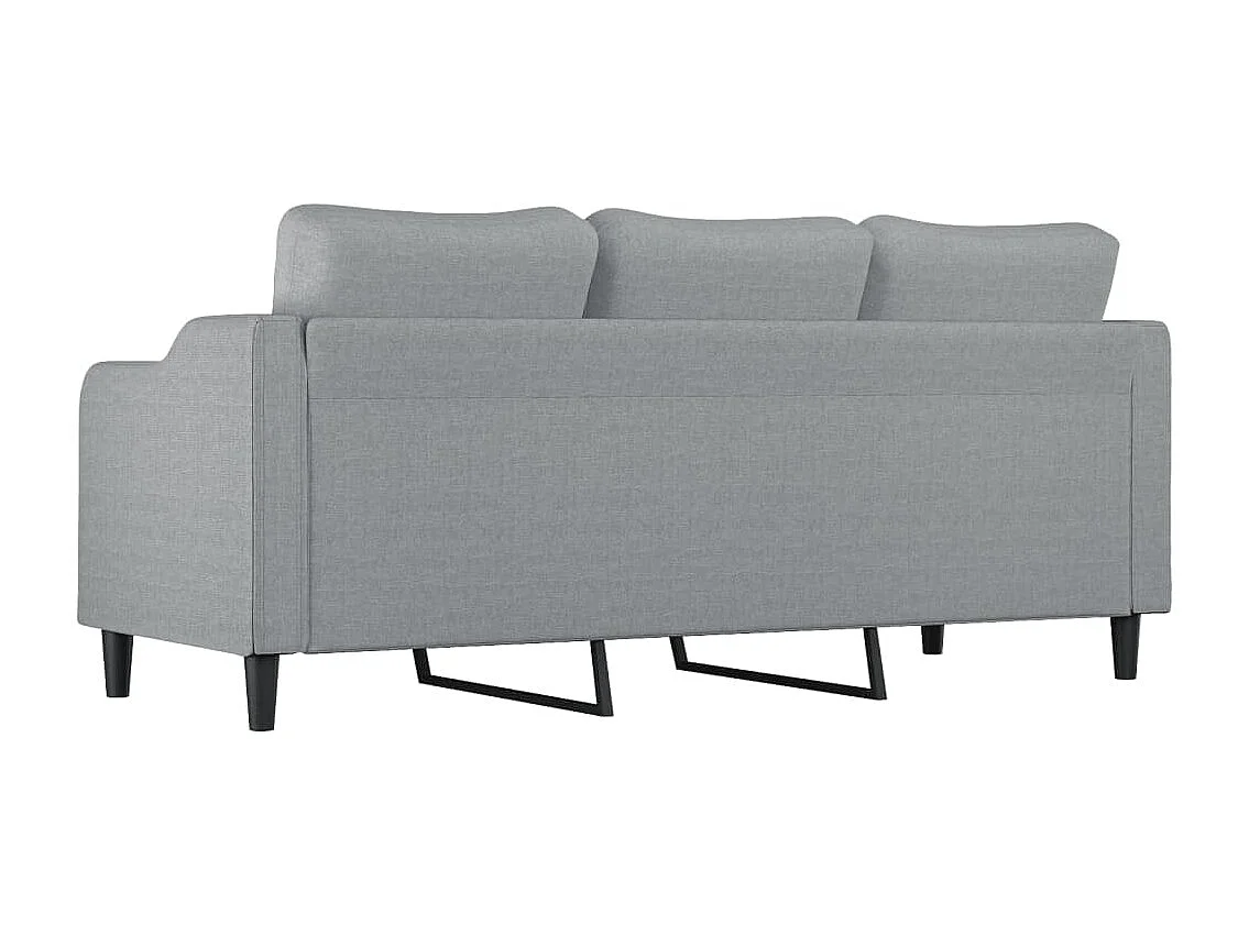 3-Sitzer-Sofa Hellgrau 180 cm Stoff